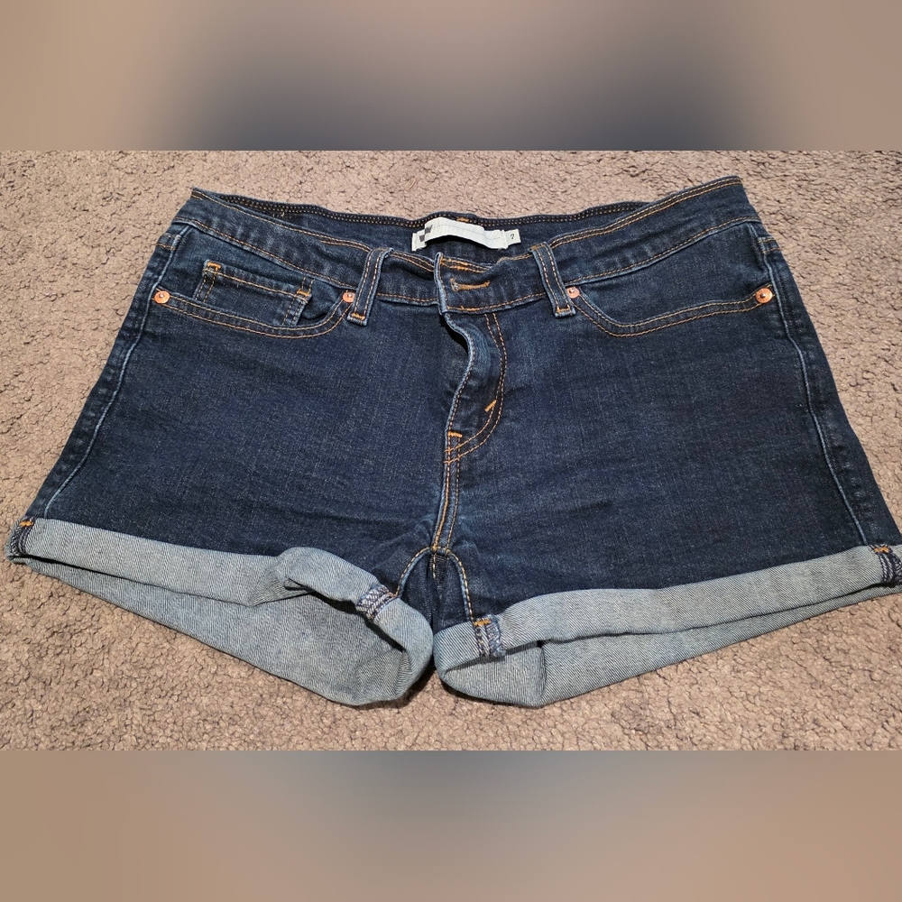 Dark Blue Denim Levis - Shorts
